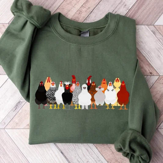 Chicken Sweatshirt Mothers Day Chicken Sweatshirt Women Chicken Sweatshirt Love Chickens Animal Sweatshirt Funny Farmer Farm Hoodie