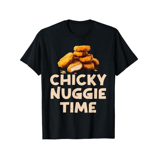 Chicky Nuggie Time Ideas For Fast Food Lovers Chicken Nugget T-Shirt Comfortable leisure sports Halloween Christmas gift  made in usa