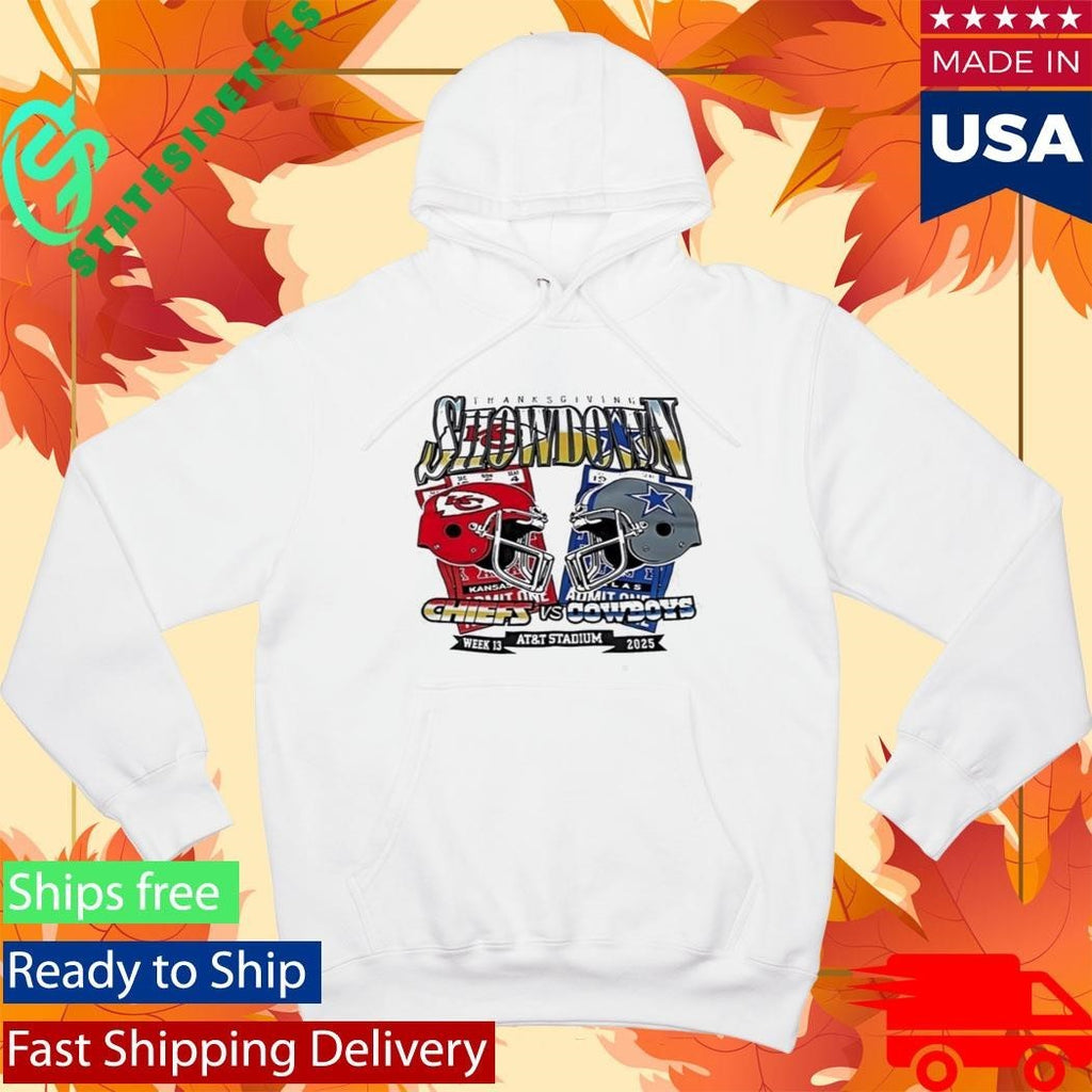Chiefs vs Cowboy Thanksgiving Showdown Helmet Shirt