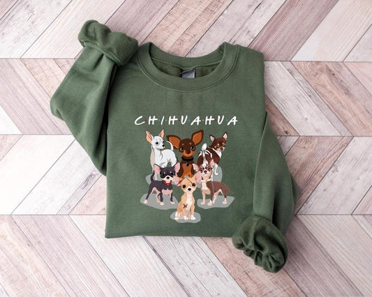 Chihuahua Mom Sweatshirt, Dog Lover T-Shirt, Dog Mom Shirt, Cute Dogs Tees, Chihuahua Lover Shirt, Dog Owner Sweatshirt, Pet Lover Gift Tees