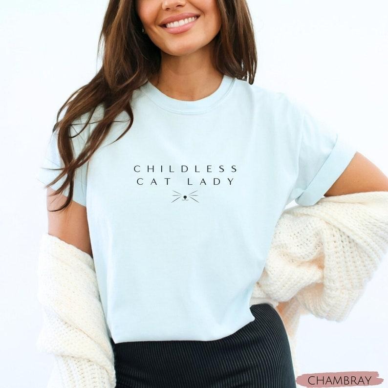 Childless Cat Lady Tshirt 2024 Election Political Shirts Hoodie, Sweatshirt | DripVista.com