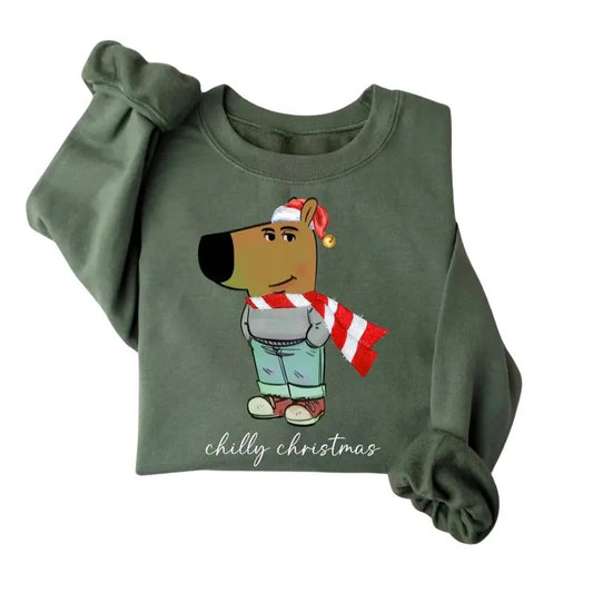 Chill Guy Christmas Sweatshirt - Just A Chill Guy Christmas Shirt - Chilly Christmas Shirt - Funny Meme Christmas Shirt - Trending Meme Shirt - Christmas Gifts
