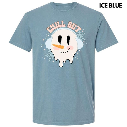 Chill Out Snowman Comfort Colors T-Shirt 'NLB'