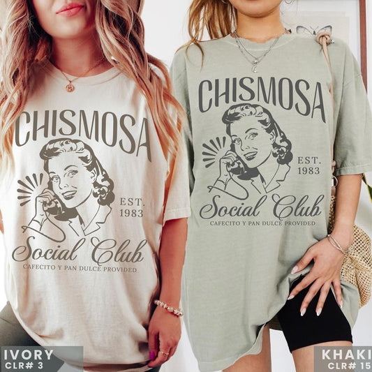 Chismosa Social Club Shirt, Latina Chisme Tee Mexicana Gift Latinx Funny Sweatshirt, Hispanic Trendy Sweatshirt