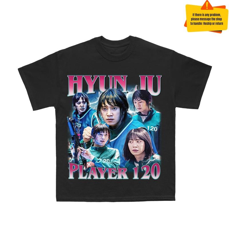 Cho Hyun-ju Squid Shirt, Player 120 T Shirt, Movie Fan Gift, Casual Top for Men Women Hoodie, Sweatshirt | DripVista.com
