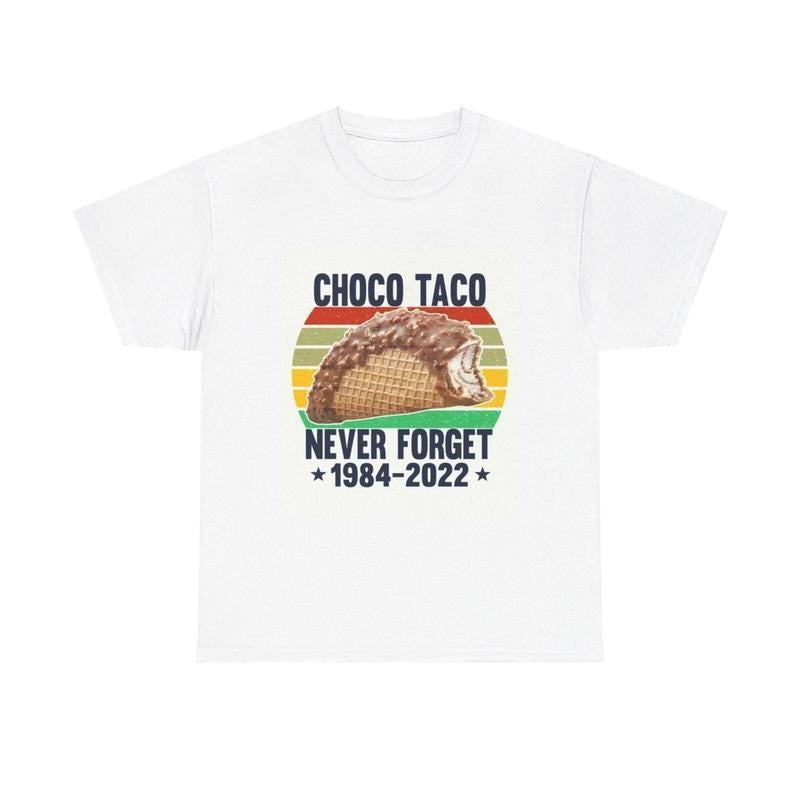 Choco Taco Shirt Vintage Funny Ice Cream Retro 90s Unisex Cotton Tee, Funny Dumb Tee, Meme Shirt, Menswear Womenswear...