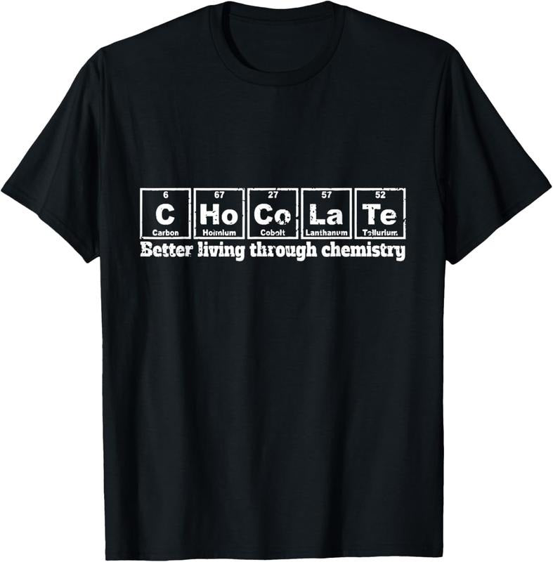 100% Cotton Funny Chemistry / Chocolate T-shirt "C-Ho-Co-La-Te" Element Hoodie, Sweatshirt | DripVista.com