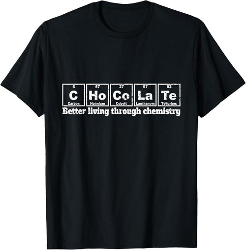 100% Cotton Funny Chemistry / Chocolate T-shirt "C-Ho-Co-La-Te" Element Hoodie, Sweatshirt | DripVista.com