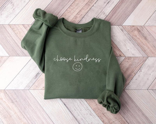Choose Kindness Sweatshirt, Retro Teacher Shirt, Positive Affirmation Mom Kindness Shirt, Retro graphic Kindness Crewneck