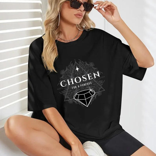 Chosen For A Purpose Shirt Casual Style Crew Neck Short Sleeve T-Shirt Tops Trendy for Unisex, Perfect Gift