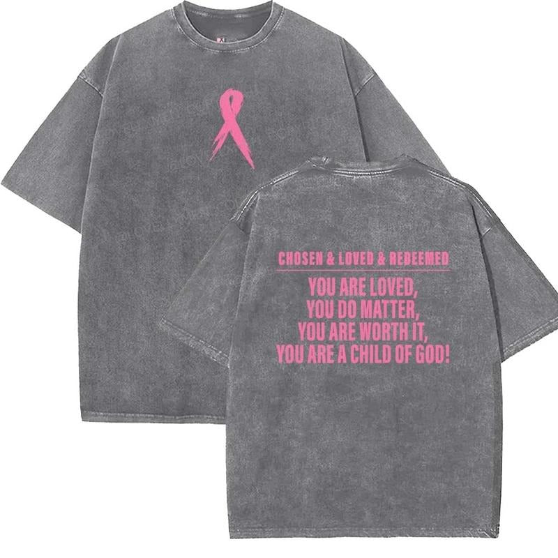 Chosen Loved Redeemed Unisex Washed T-Shirt, Christian t shirts, Vintage 90s Graphic Tee, Gift Top Womenswear Cotton
