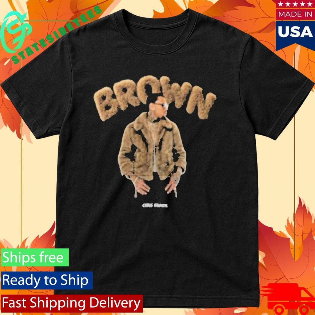 Chris Brown Fuzzy Brown Shirt