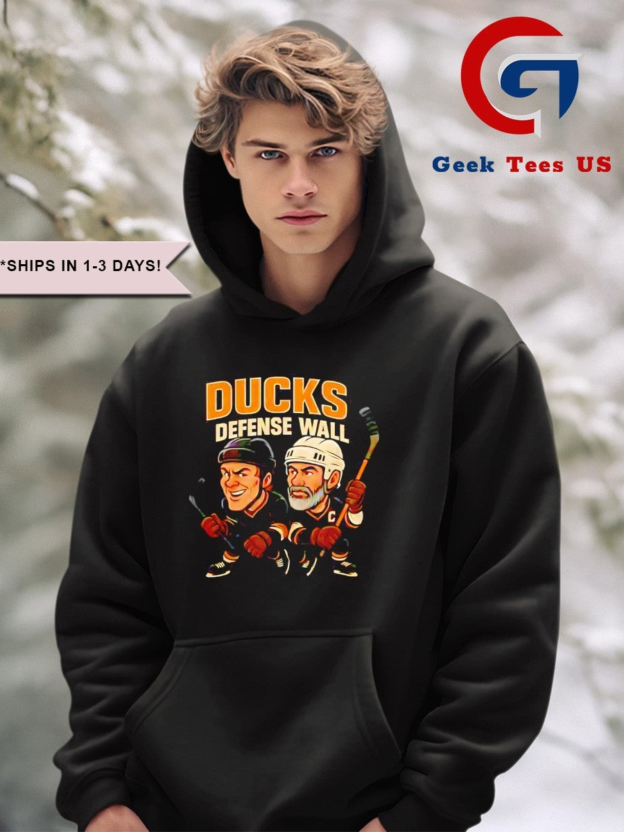 Chris Pronger and Scott Niedermayer Ducks Defense Wall Hockey caricatures shirt