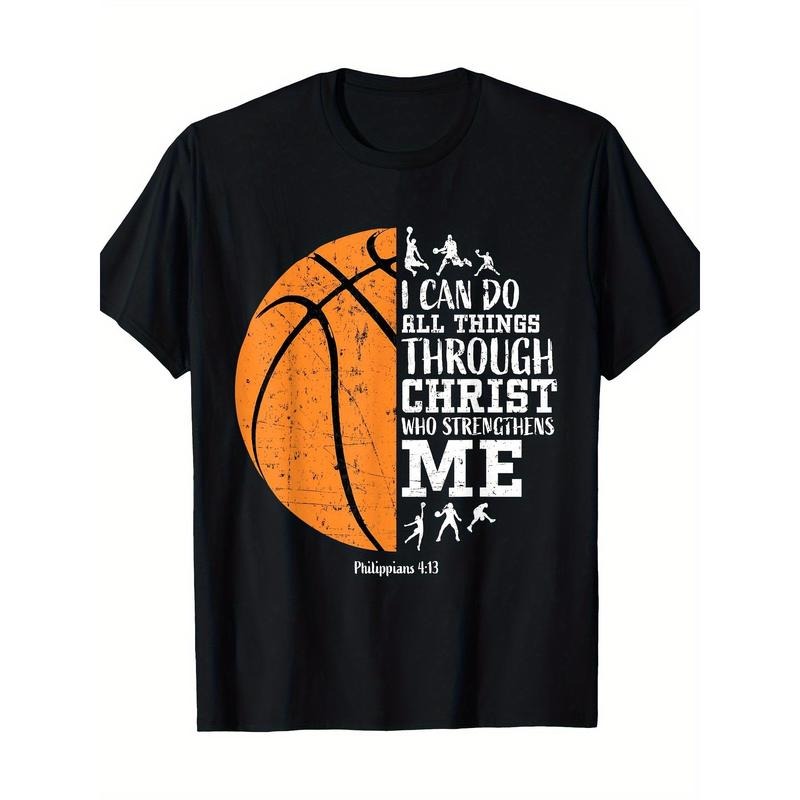 Christian Basketball Shirt, Men's, Religious Gift 100% CottonT-shirt made in usa Hoodie, Sweatshirt | DripVista.com