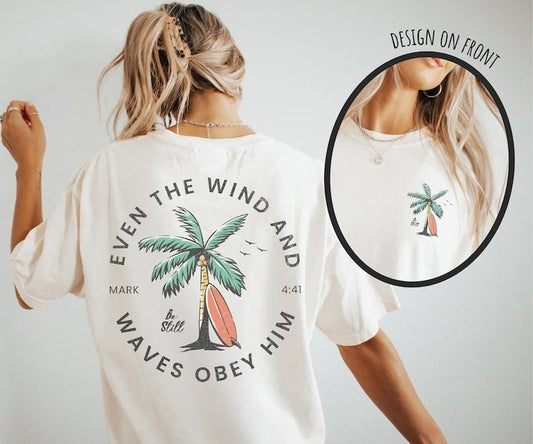 Christian Bible Verse shirt Beachy Backprint Tee Trendy Oversized TShirt Unisex Tee Teen Baptism Gift Ocean Inspired Style