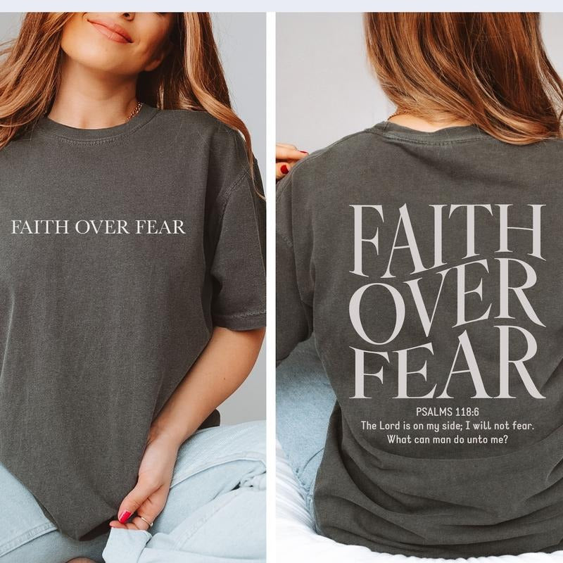 Christian Clothing, Faith Over Fear Shirt, Christian Hoodie,Christian Shirt,Bible Sweatshirt,Trendy Hoodie,Jesus Lover Shirt,Christian Gifts  T-shirt, sweater and Hoodie