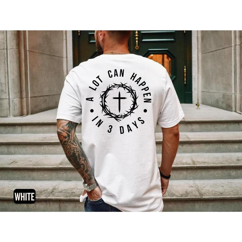 Christian Easter Tshirt, Men's Tee, Unisex Shirt, Religious Holiday Top, Scripture Tee, Resurrection Sunday Shirt Hoodie,...