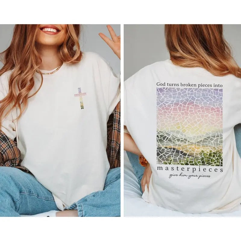 Christian Shirts Comfort Colors Bible Verse Shirt Christian TShirt Religious Gift Jesus Shirt Christian Apparel T Shirt Baptism Gift for Her