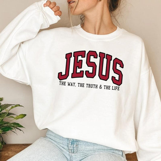 Christian Sweatshirt, Jesus Sweatshirt, Faith Sweater,  Trendy Crewneck Love Like Jesus Pray , For Men, For Women