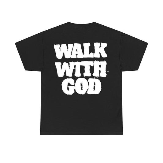 Christian Walk With God Tshirt, Casual Cotton, Trendy T-Shirts for Men & Women, Casual Y2k, Back to School Streetwear, Menswear Top