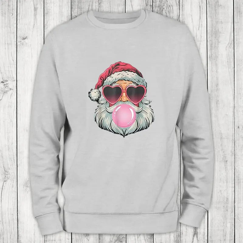 Christmas | Bubblegum Santa Sweatshirt T-Shirts, Hoodie | DripVista.com