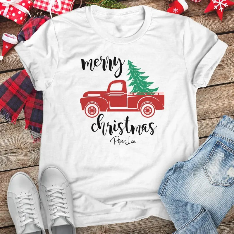 Christmas | Merry Christmas Truck Christmas Apparel T-Shirts, Hoodie, Sweatshirt | DripVista.com