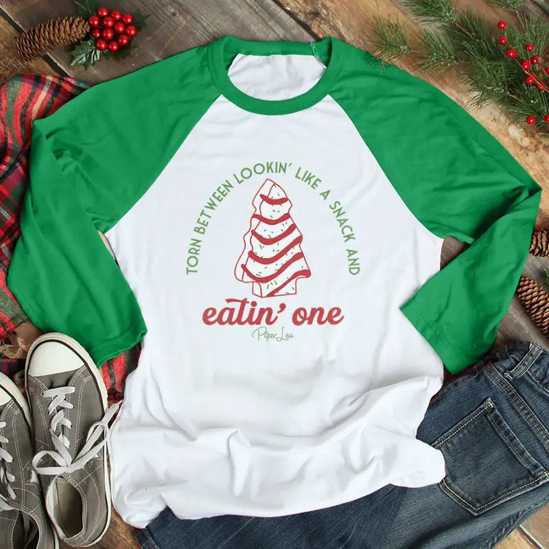 Christmas | Torn Between Lookin' Like A Snack And Eatin' One Christmas Apparel T-Shirts, Hoodie, Sweatshirt | DripVista.com
