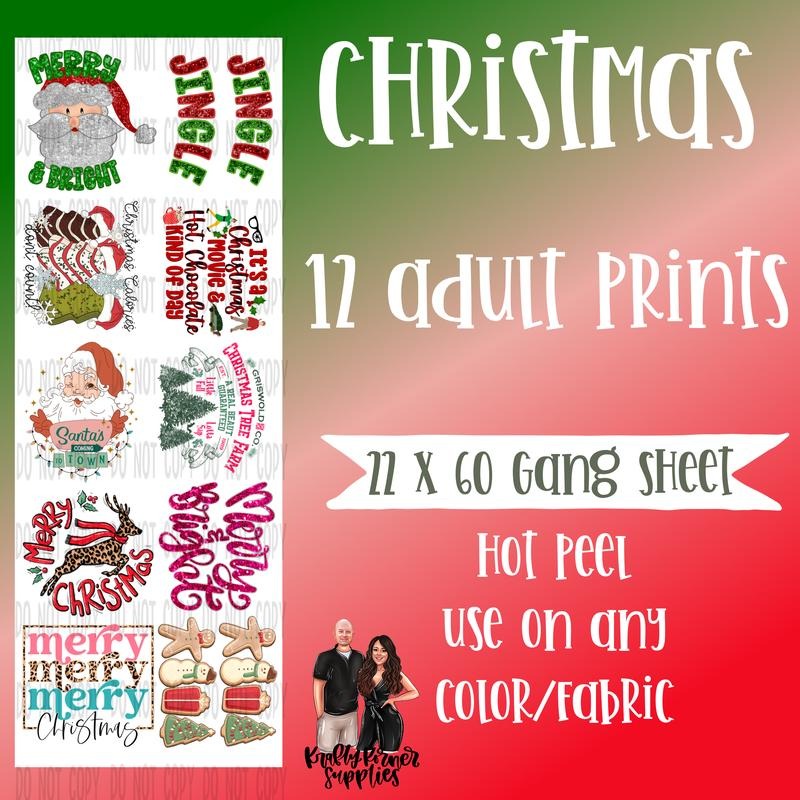 Christmas #1 Gang Sheet, 22 x 60