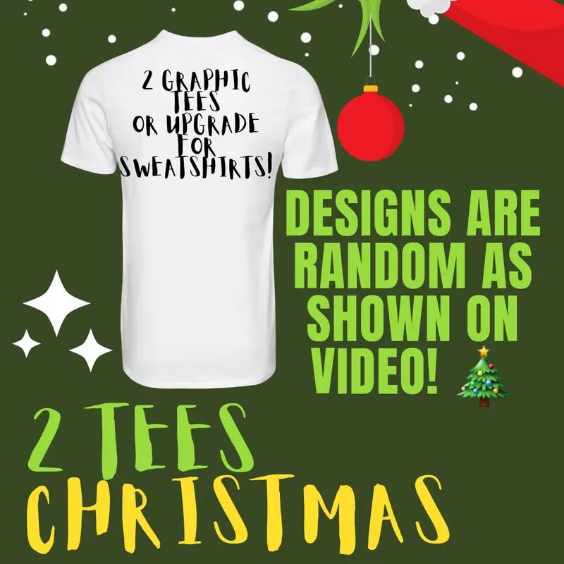 Christmas 2 Tee or Sweatshirt Bundle * designs shown in video Hoodie | DripVista.com