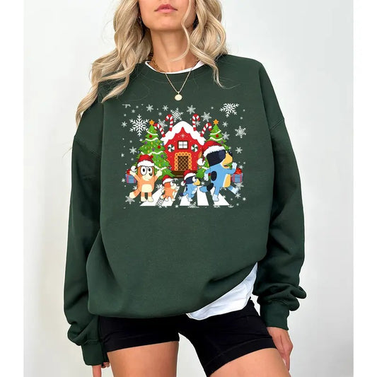 Christmas Blueyy Sweatshirt, Blueyy Family Christmas Shirt, Festive Blueyy Family Shirt, Blueyy Christmas Party Tee, Cute Blueyy Holiday Family Sweater, Christmas Gift