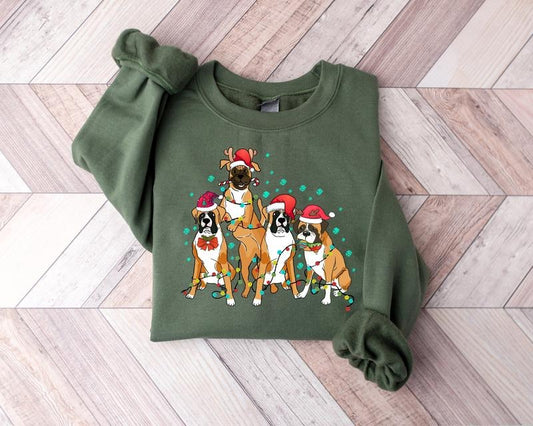 Christmas Boxer Sweatshirt, Christmas Shirt, Boxer Shirt, Dog Christmas Shirt, Boxer Lover Shirt, Dog Mom Shirt, Holiday Sweater, Xmas gift