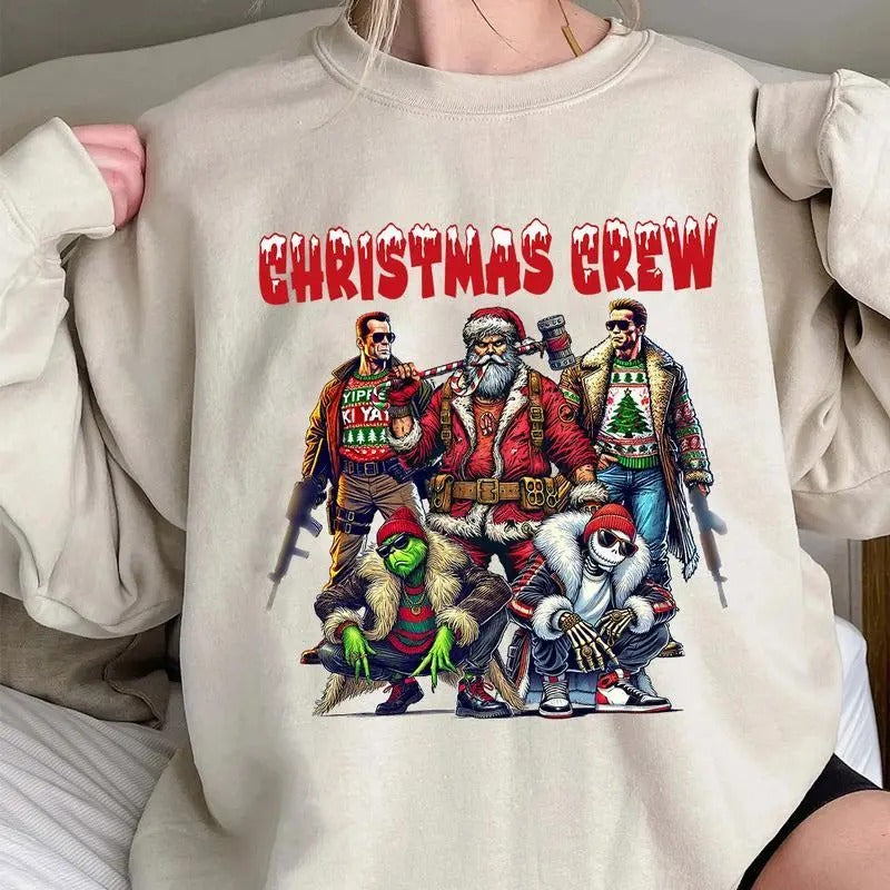 Christmas CREW Shirt, Christmas Movies Characters Shirt, Xmas Graphic Tee Hoodie, Sweatshirt | DripVista.com