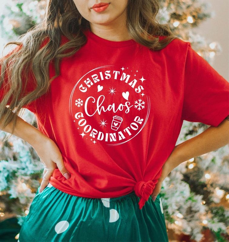 Christmas Chaos Coordinator Shirt, Matching X-mas Celebration T-Shirt, Chaos Coordinator Gift Shirt, Funny Teacher Gift Tee.