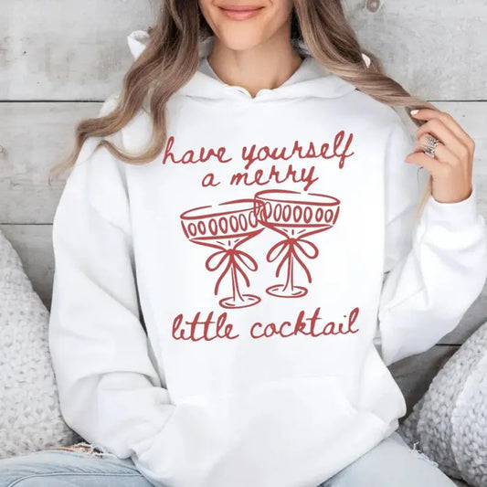 Christmas Cocktail Sweatshirt, Christmas Martini Shirt, Christmas Drink Hoodie, Cocktail Club Xmas Party, Espresso Martini Teee, Unisex Sweater Tee