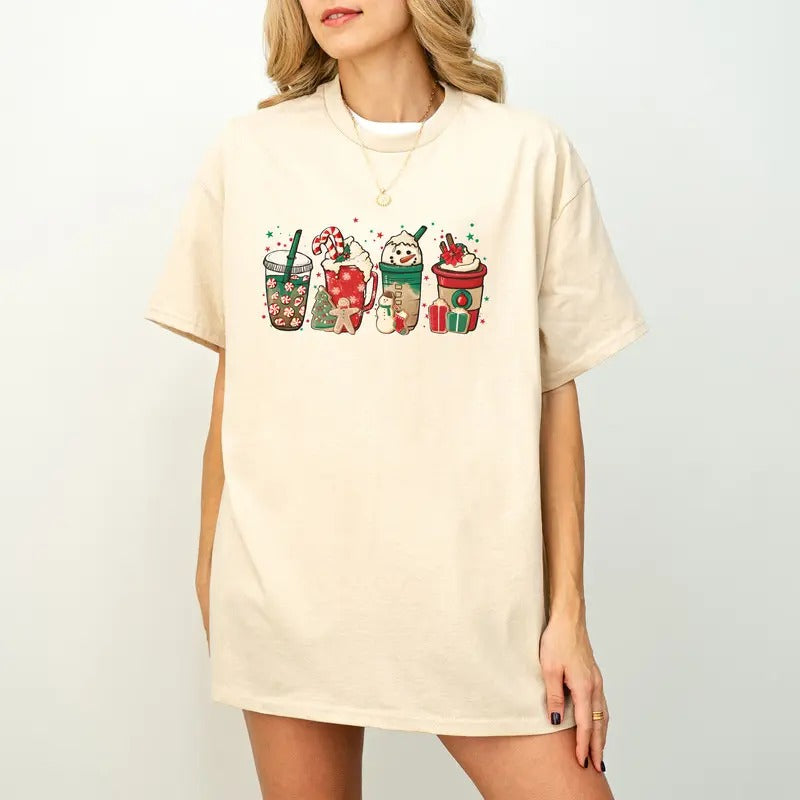 Christmas Coffee Sweatshirt, Christmas Sweatshirt, Coffee Christmas Shirt, Coffee Lover Gift Shirt, Winter Holiday Christmas Snowman Latte Coffee Lover Shirt, Christmas Cookies Sweater