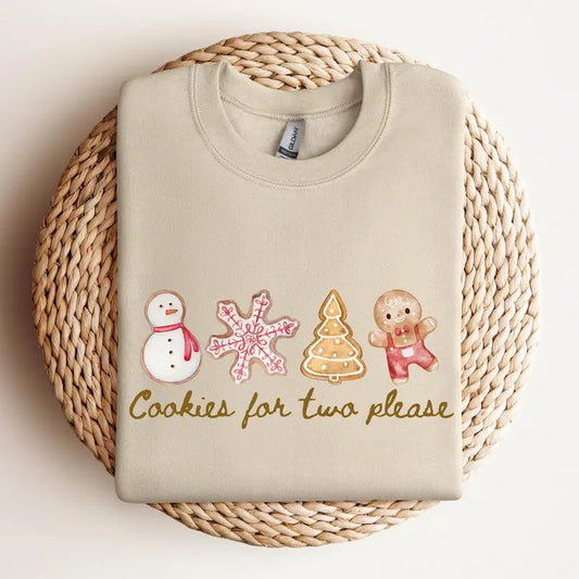 Christmas Cookies For Two Sweatshirt Christmas Maternity Sweater Christmas Pregnancy Reveal Shirt Cute Holiday Pregnancy Announcement Gift