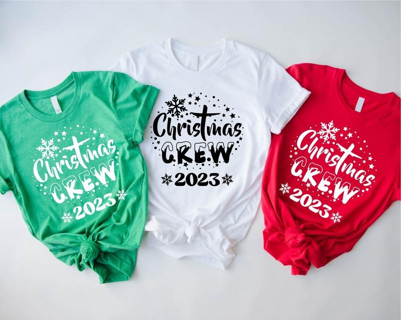 Christmas Crew 2023 Shirt, Cousin Squad Matching Holiday T-shirt, Christmas Family Reunion Gift Tee, Winter Holiday Celebration.
