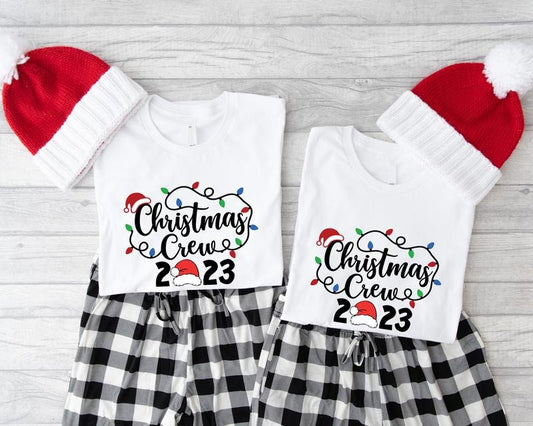Christmas Crew 2023 T-Shirt, Family Matching Christmas Shirt, Cousin Squad Tee, Reunion Party Tee, Fam Gathering X-mas Party Tee, Unisex Holiday Outfit.
