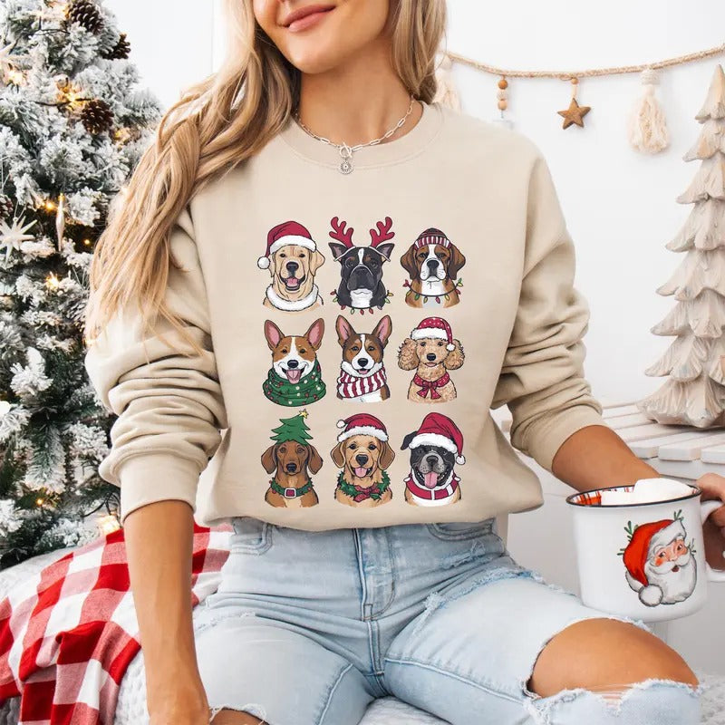 Christmas Dog Sweatshirt, Dog Owner Christmas Gift, Christmas Shirt, Gift for Dog Lover, Holiday Sweater, New Year Shirt