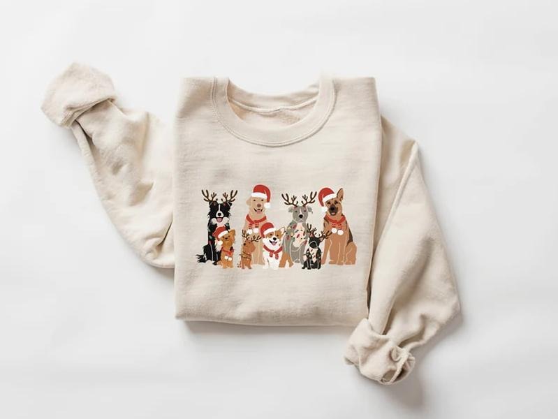 Christmas Dog Sweatshirt, Dog Owner Christmas Gift, Dog Christmas Sweatshirt, Christmas Sweater, Holiday Sweater,...