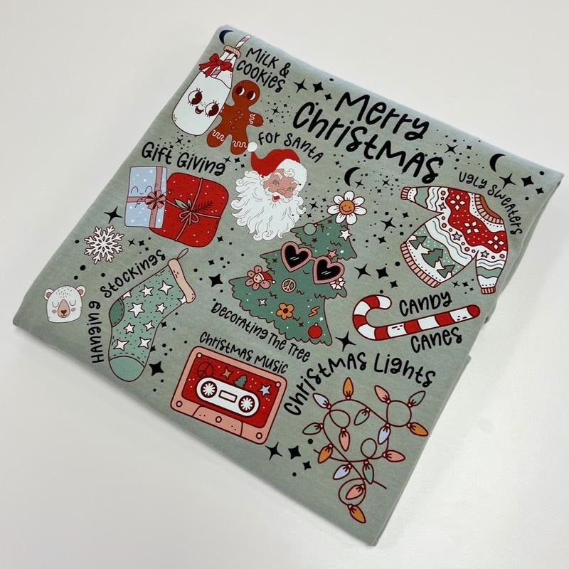 Christmas Doodles Tee Hoodie, Sweatshirt | DripVista.com