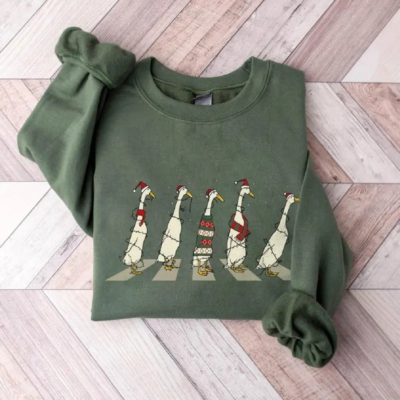 Christmas Ducks Shirt, Funny Ducks Christmas Tshirt, Vintage Christmas Merry Christmas Shirt Xmas Tshirt