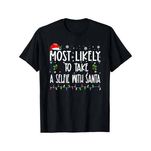 Christmas Family Pjs T-shirt - Fun Personality Print, Casual Round Neck, Short Sleeve, Comfortable Cotton, Wearable in Four Seasons Made in USA