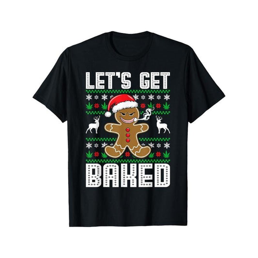 Christmas Gingerbread for Man Holiday T-Shirt - Soft Cotton, Casual Round Neck, Perfect for Parties & Gifts made in usa