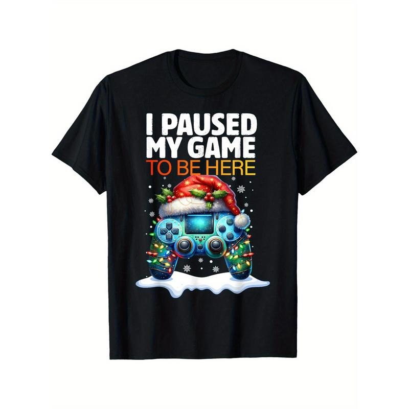 Christmas I Paused My Game To Be Here Funny Sarcastic Gamer T-Shirt made in usa Hoodie, Sweatshirt | DripVista.com
