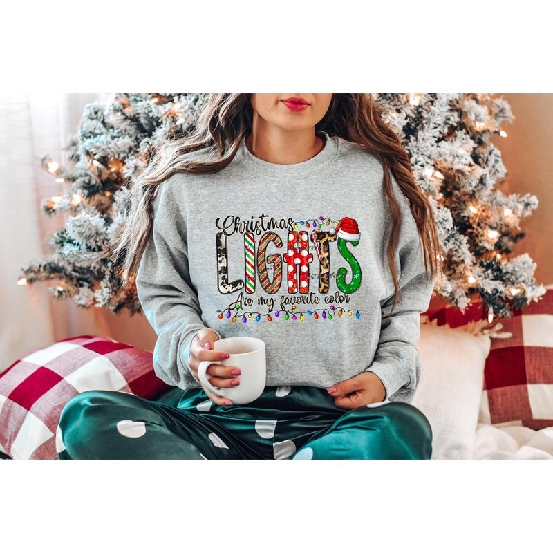 Christmas Lights Are My Favorite Color, Christmas Shirt, Christmas Family Shirt, Christmas Gift, Holiday Gift, Christmas Family Matching Shirt