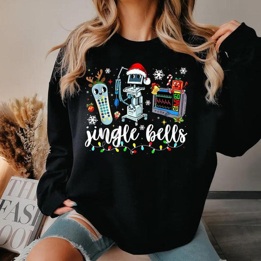 Christmas Nurse Sweatshirt, Jingle Bells Nurse Shirt, Funny Christmas Nurse Shirts, ER Nurse Sweater, Christmas Nurse Gifts, Nurse Shirt