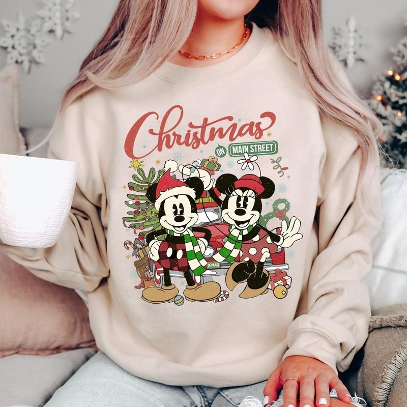 Christmas On Main Street Crewneck Sweatshirt, Hoodie, T-shirt | DripVista.com