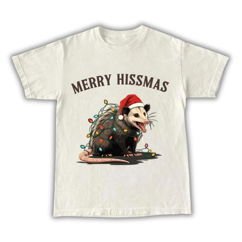 Christmas Possum Shirt, Funny Christmas Lights Possum, Happy Holiday Christmas Shirt Hoodie, Sweatshirt | DripVista.com