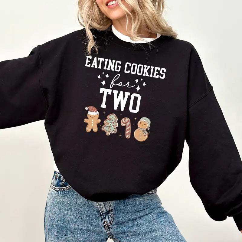 Christmas Pregnancy Announcement Sweatshirt, The More the Merrier Sweater, Holiday Pregnancy Reveal, Winter Baby Shower, Xmas Pregnancy Gift